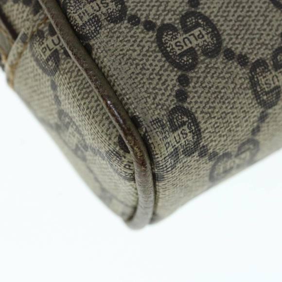 GUCCI GG Plus Supreme Clutch Bag PVC Leather Beige Auth 62976 - Picture 16 of 16